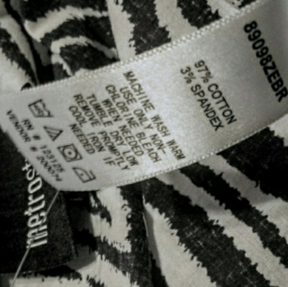 Metro Style Top Size 3X Animal Stripe Ruffle NWOT - Picture 9 of 10
